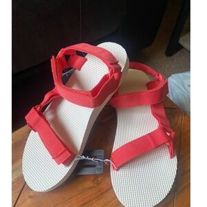 JBU‎ Aruba Water Ready Sandals - Bright Coral Adjustable Straps - Size 8 NWT